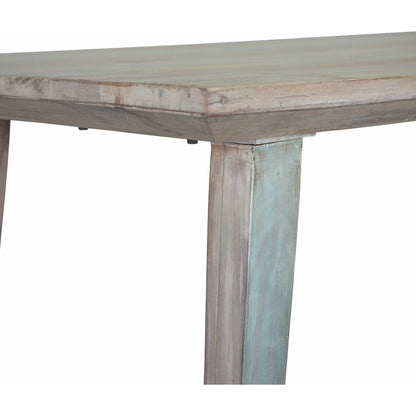 Cordoba Dining Table by World Interiors in teal and vintage teal. Made from teak wood in a cottage & farmhouse style.