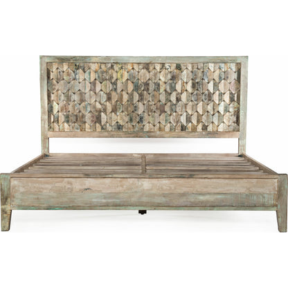 Cordoba Bed by World Interiors in teal and vintage teal. Made from teak wood in a eclectic & global style.