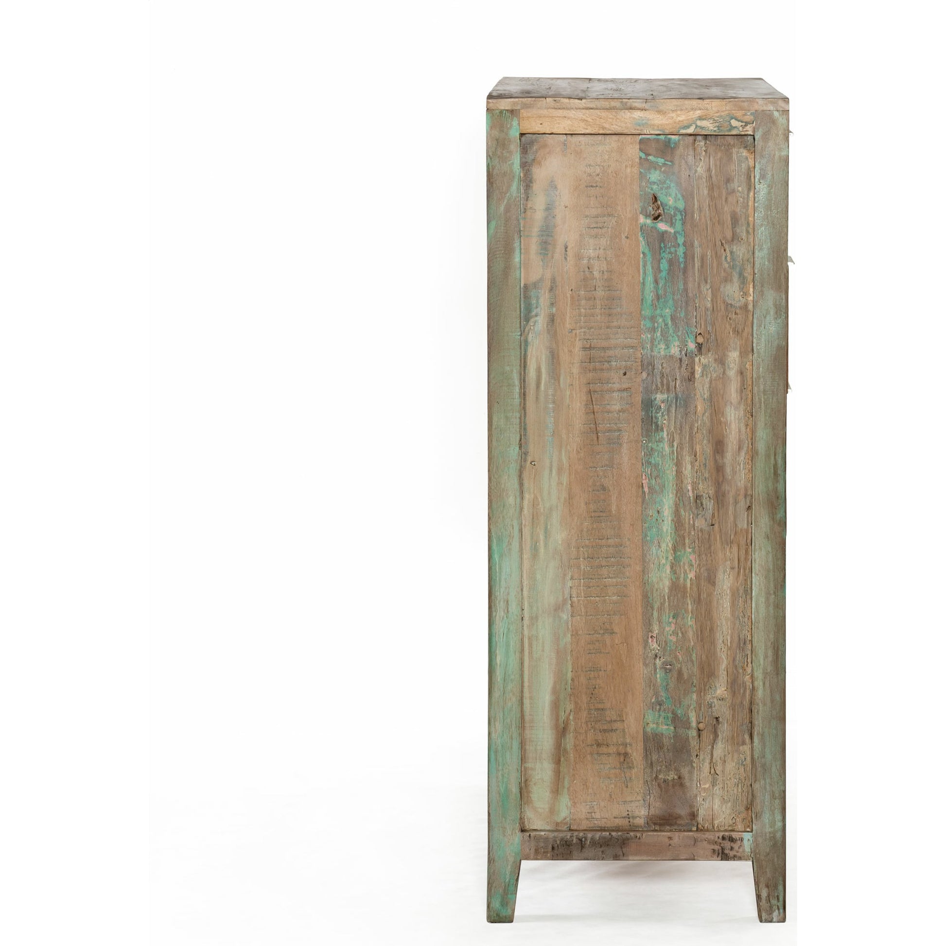 Cordoba Chest by World Interiors in teal and vintage teal, antique nickel. Made from teak wood, iron in a eclectic & global style.