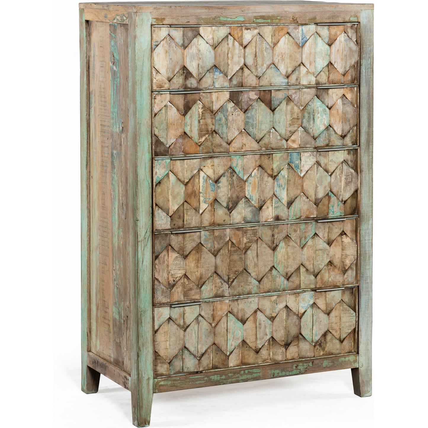 001 SR-876964 | Primary Silo | Cordoba Chest by World Interiors in teal and vintage teal, antique nickel. Made from teak wood, iron in a eclectic & global style.