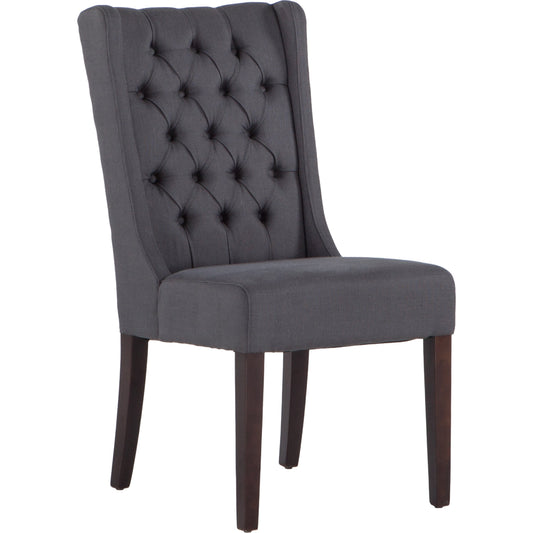 Chloe Linen Dining Chairs by World Interiors. Made from linen, cotton, polyester blend fabric, birch wood in a transitional style.