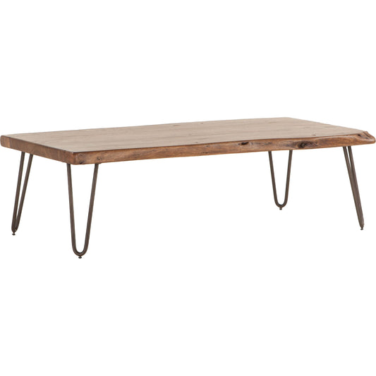 001 SR-876999 | Primary Silo | Grandby Coffee Table by World Interiors in brown and walnut, antique zinc. Made from acacia wood, steel in a modern style.