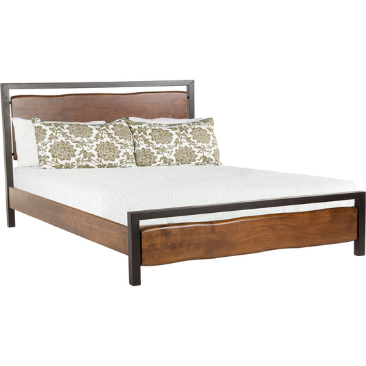 Glenwood Bed by World Interiors. Made from acacia wood, iron in a modern style.
