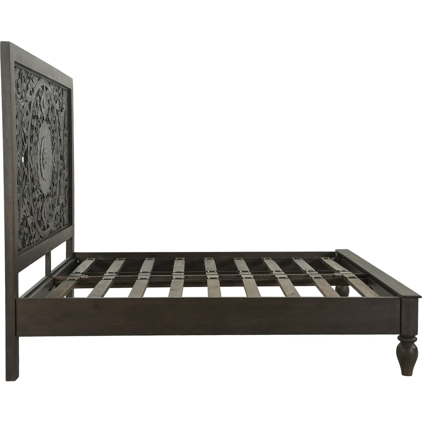 003 SR-877009 | Additional Silo | Haveli Carved Bed by World Interiors in brown and vintage brown. Made from mango wood in a eclectic & global style.