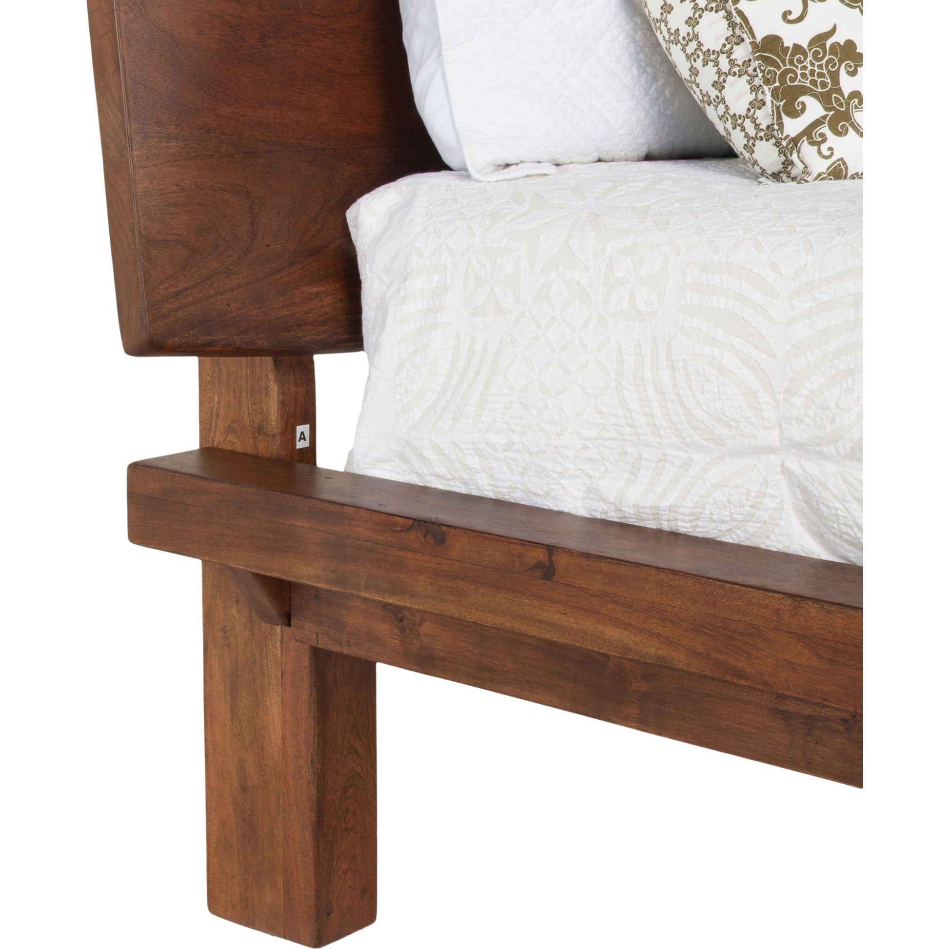 Nottingham Bed by World Interiors in brown and walnut, antique zinc. Made from acacia wood, iron in a rustic style.