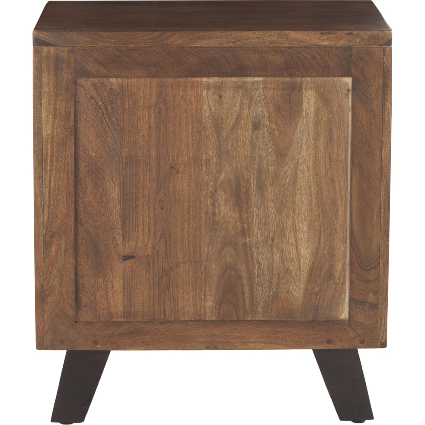 004 SR-877068 | Additional Silo | Nottingham Night Chest by World Interiors in brown and walnut, antique zinc. Made from acacia wood, iron in a modern style.