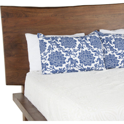 Nottingham Bed by World Interiors in brown and walnut, antique zinc. Made from acacia wood, iron in a rustic style.