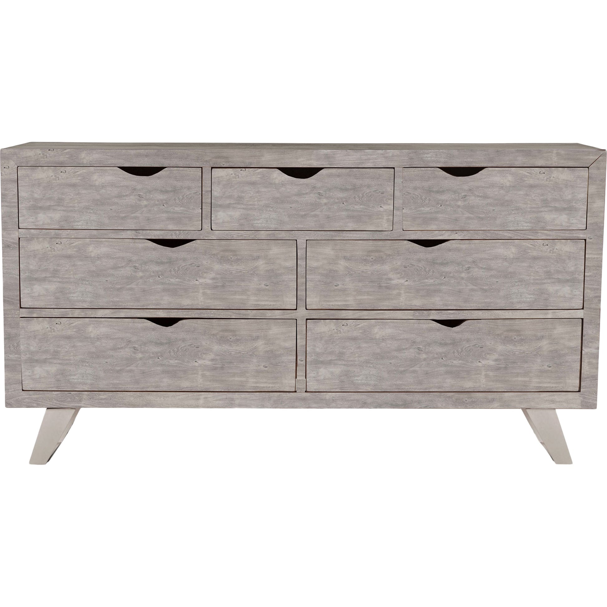 Nottingham Dresser by World Interiors in brown and walnut, antique zinc. Made from acacia wood, iron in a rustic style.