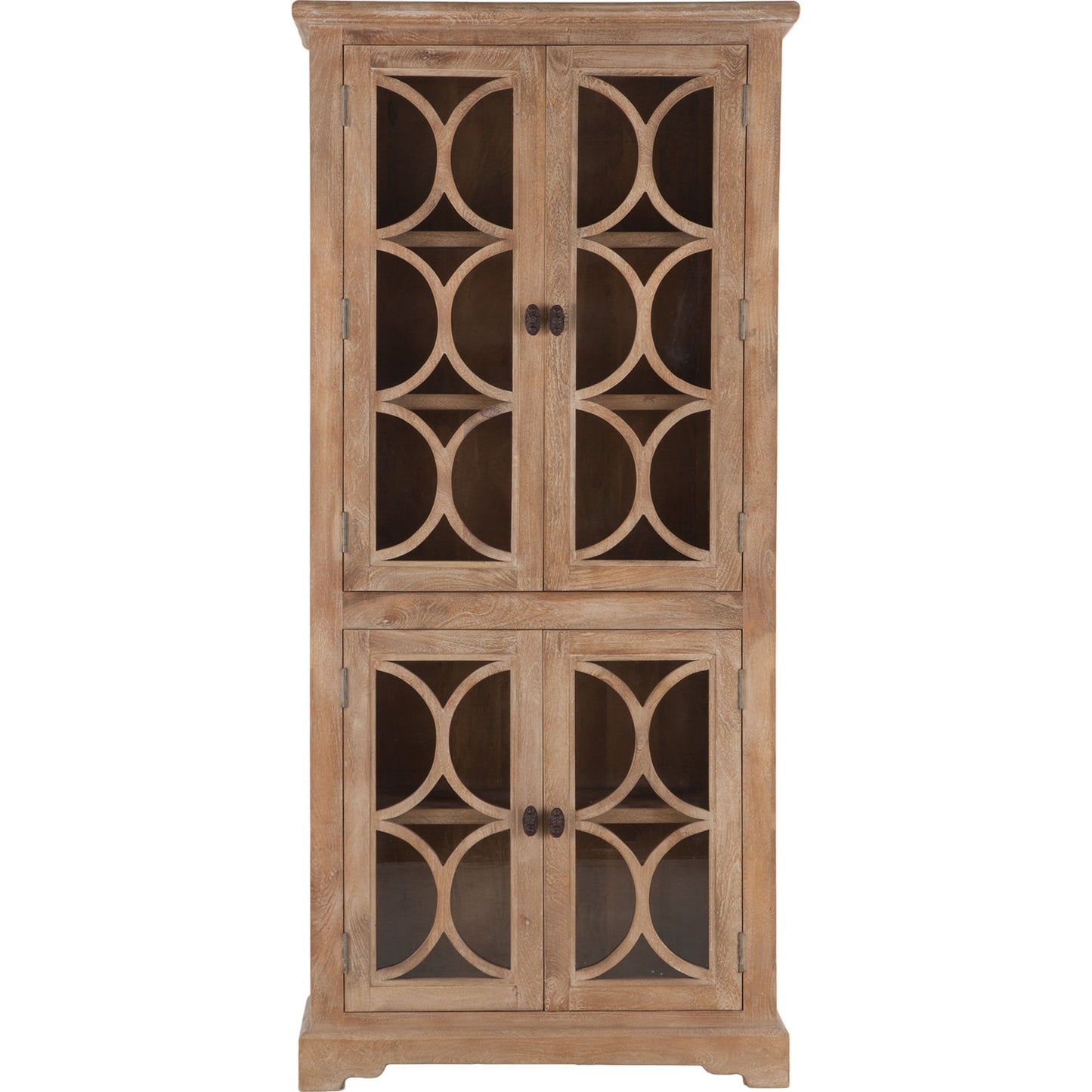 002 SR-877110 | Additional Silo | Pengrove Tall Cabinet by World Interiors in light brown and antique oak. Made from mango wood, glass in a transitional style.
