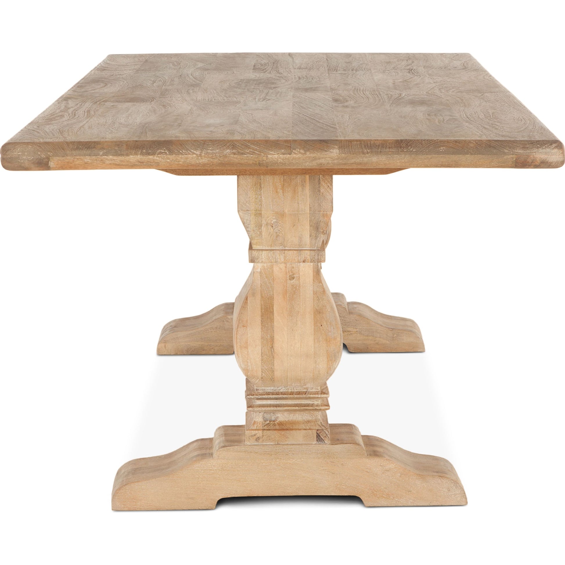 Pengrove Dining Table by World Interiors in light brown and antique oak. Made from mango wood in a cottage & farmhouse style.