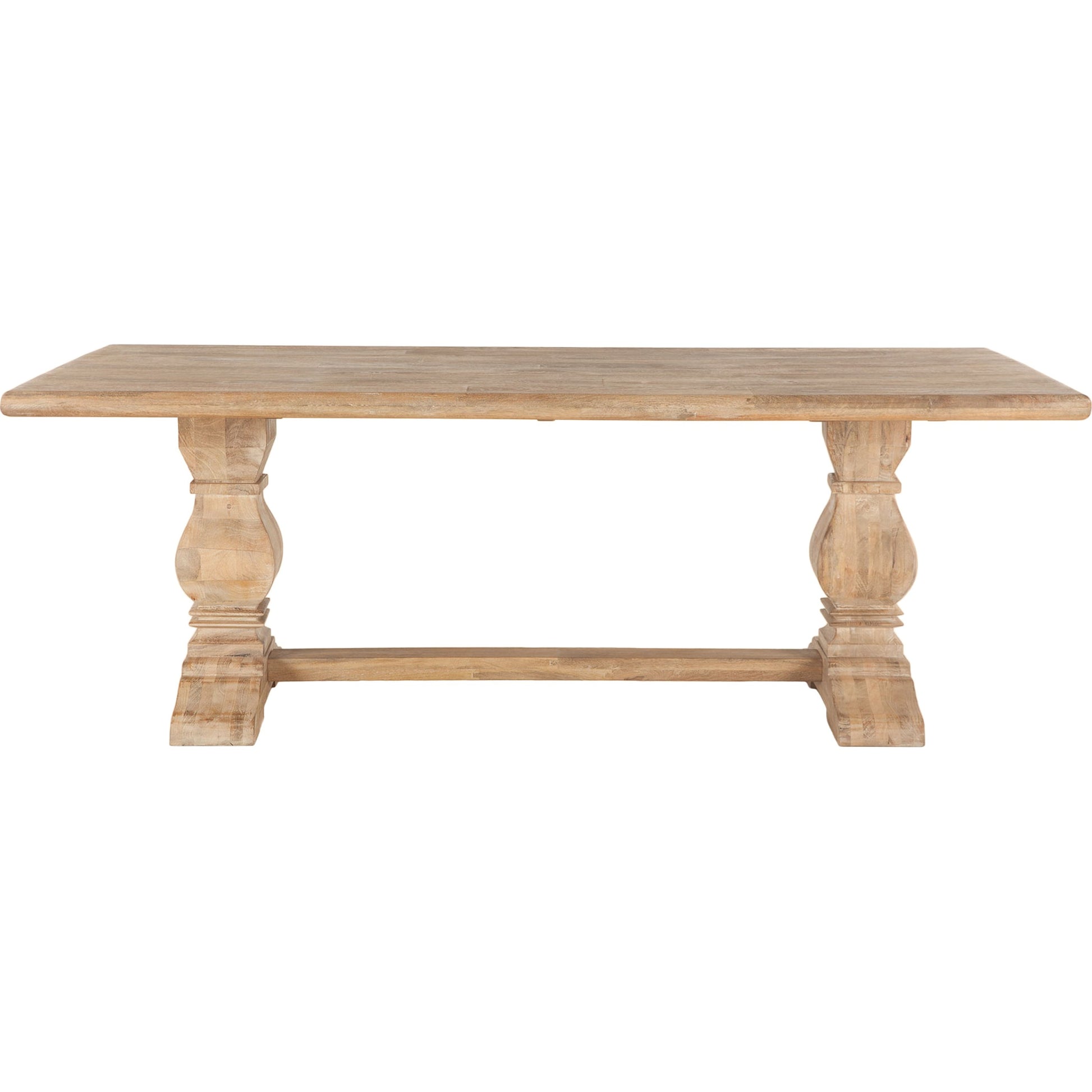 Pengrove Dining Table by World Interiors in light brown and antique oak. Made from mango wood in a cottage & farmhouse style.