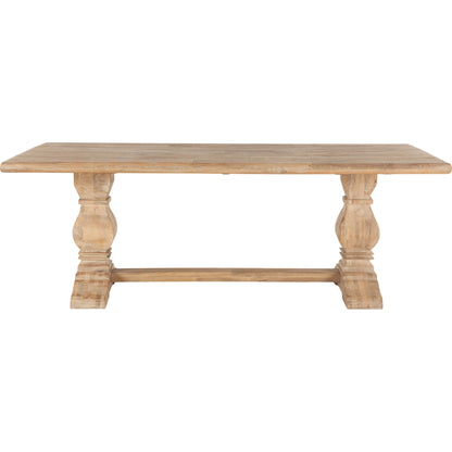 Pengrove Dining Table by World Interiors in light brown and antique oak. Made from mango wood in a cottage & farmhouse style.