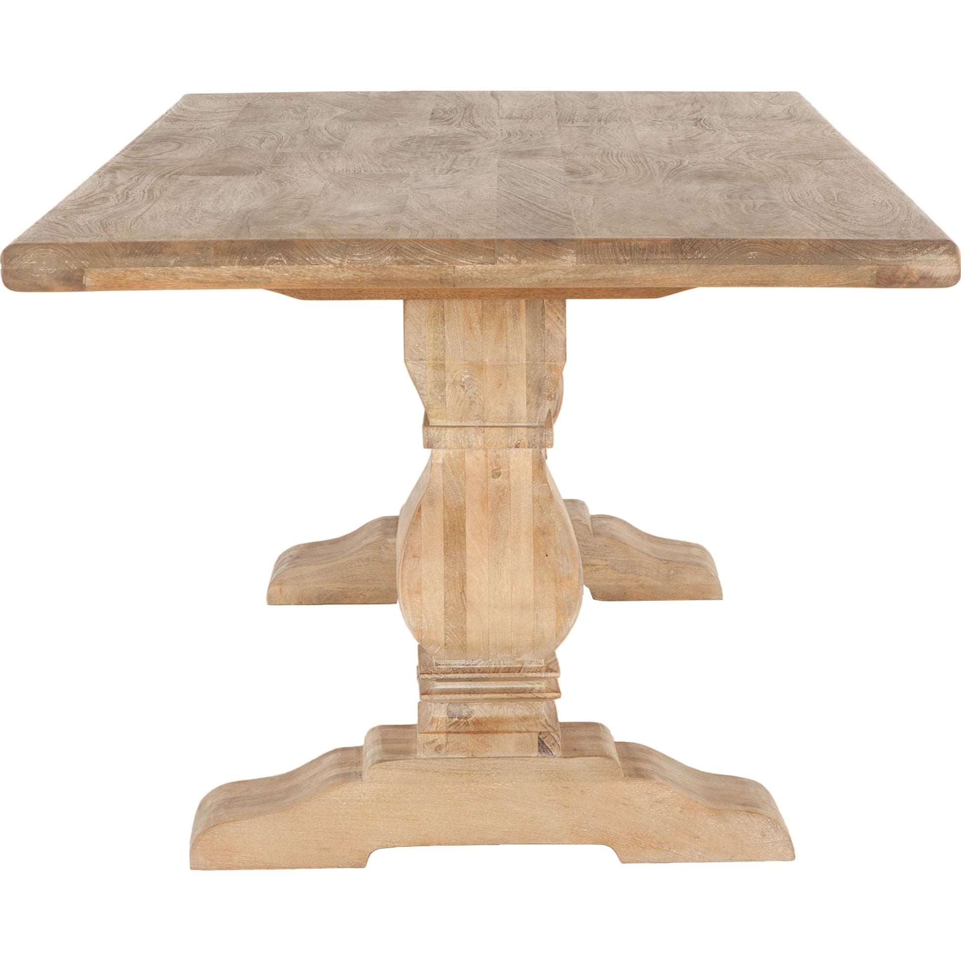 Pengrove Dining Table by World Interiors in light brown and antique oak. Made from mango wood in a cottage & farmhouse style.