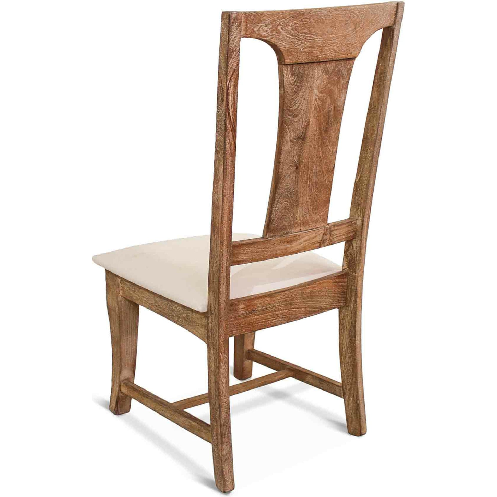 Pengrove Dining Chairs by World Interiors in light brown and antique oak. Made from mango wood, linen cotton blend in a transitional style.