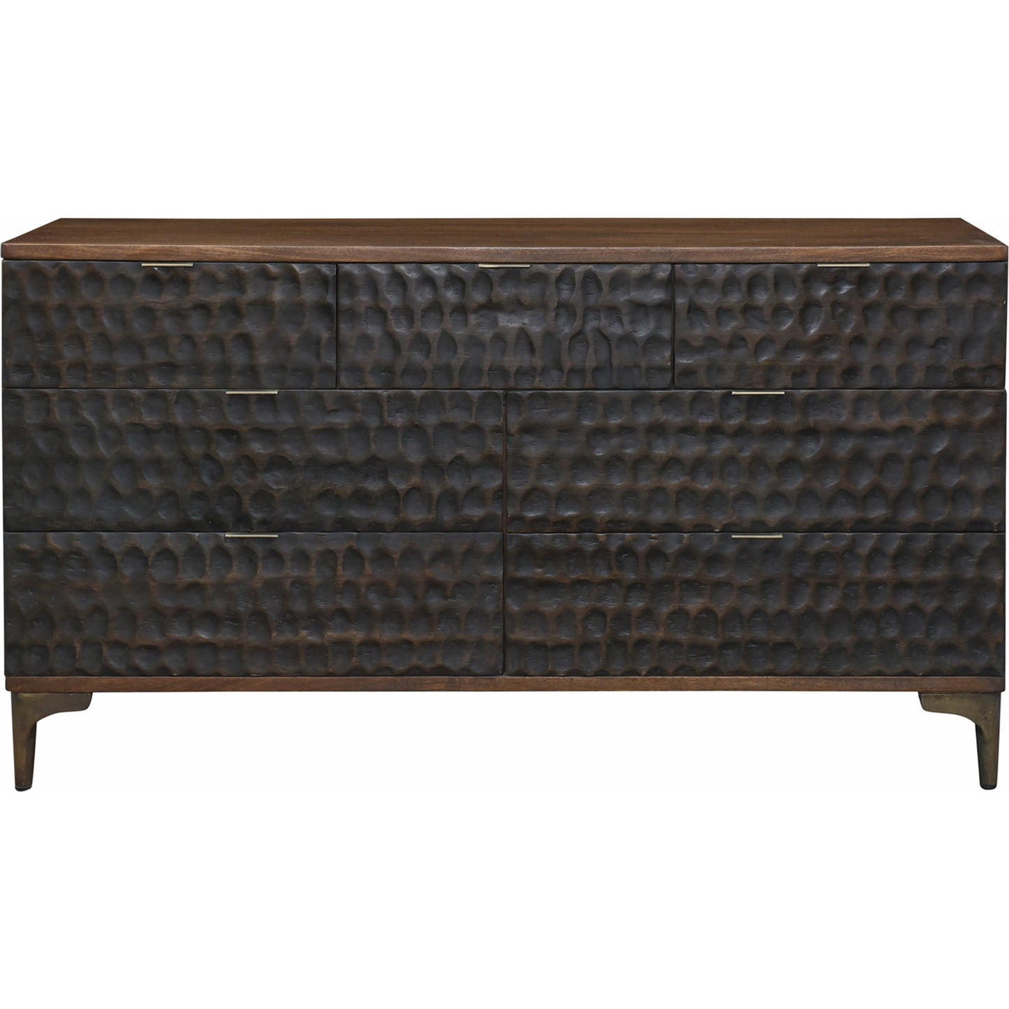 002 SR-877175 | Additional Silo | Vallarta Dresser by World Interiors in brown and two tone, bronze. Made from mango wood, cast aluminum in a eclectic & global style.