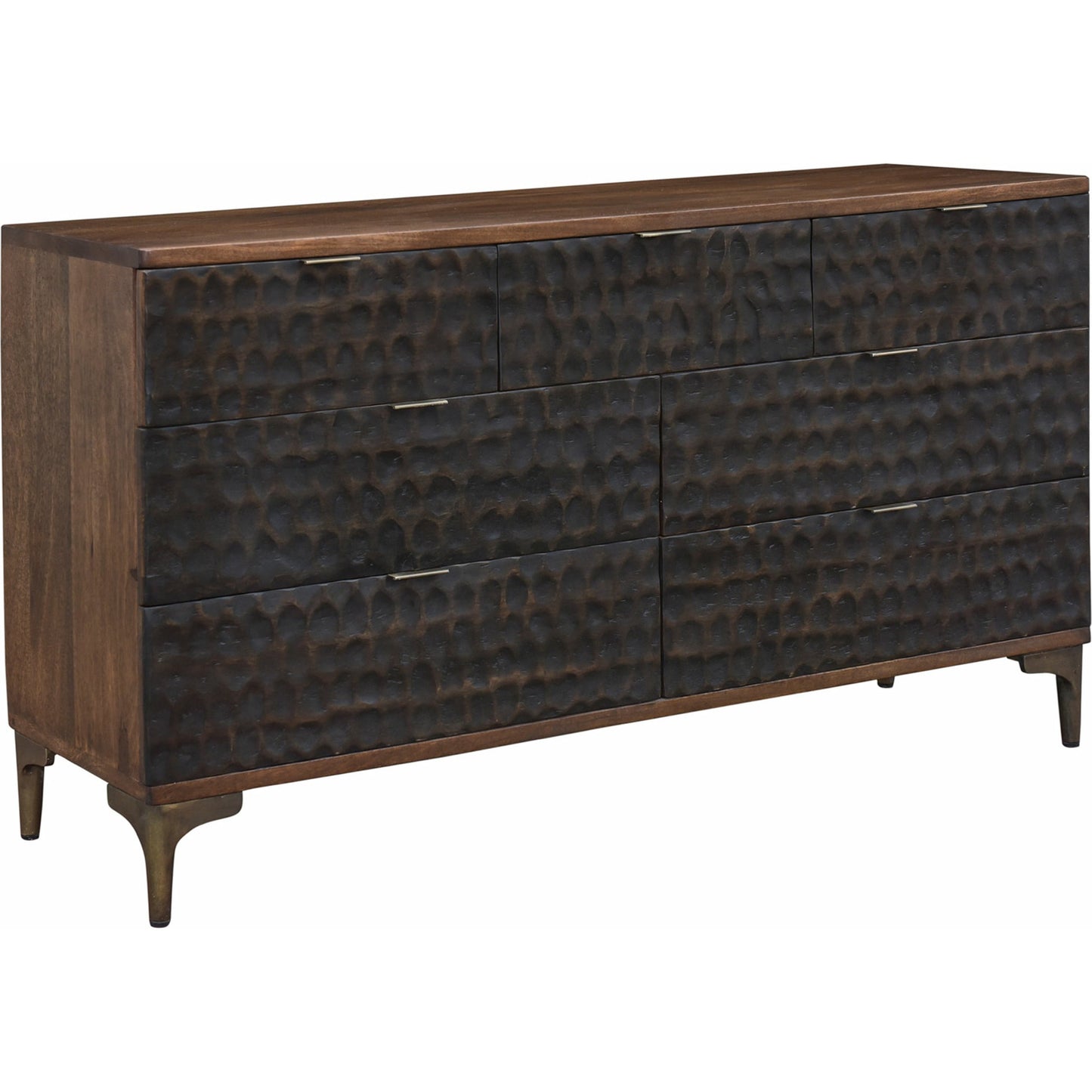 001 SR-877175 | Primary Silo | Vallarta Dresser by World Interiors in brown and two tone, bronze. Made from mango wood, cast aluminum in a eclectic & global style.