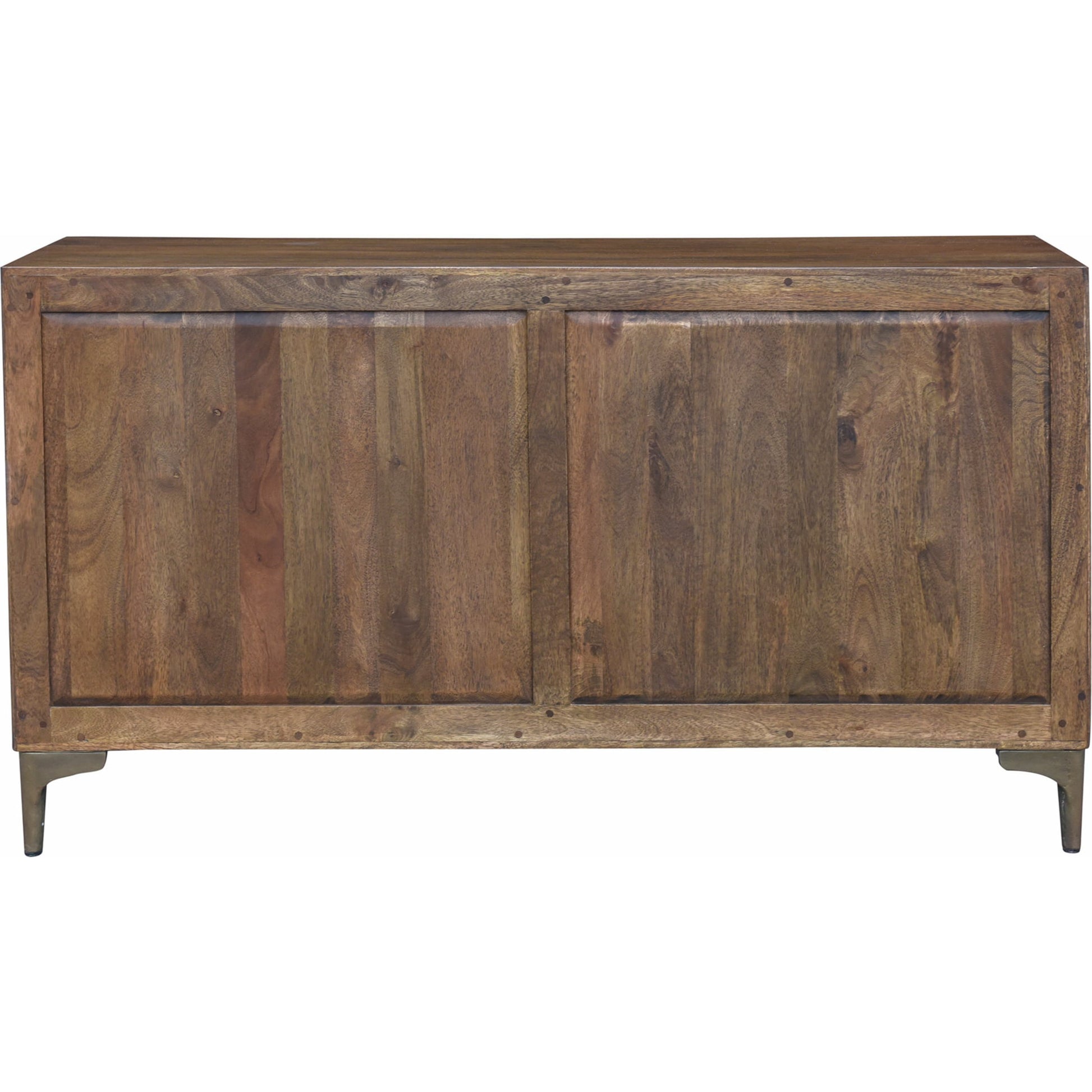 Vallarta Dresser by World Interiors in brown and two tone, bronze. Made from mango wood, cast aluminum in a eclectic & global style.