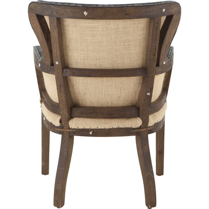 Charles Velvet Armchair by World Interiors in dark gray and oak. Made from oak wood, velvet, burlap in a modern style.