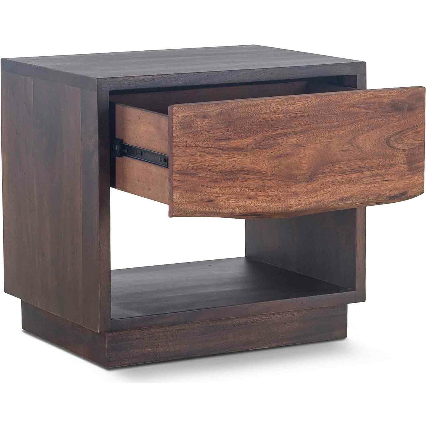 003 SR-877079 | Additional Silo | Palermo Night Chest by World Interiors in brown and raw walnut, ebony. Made from acacia wood, iron in a modern style.