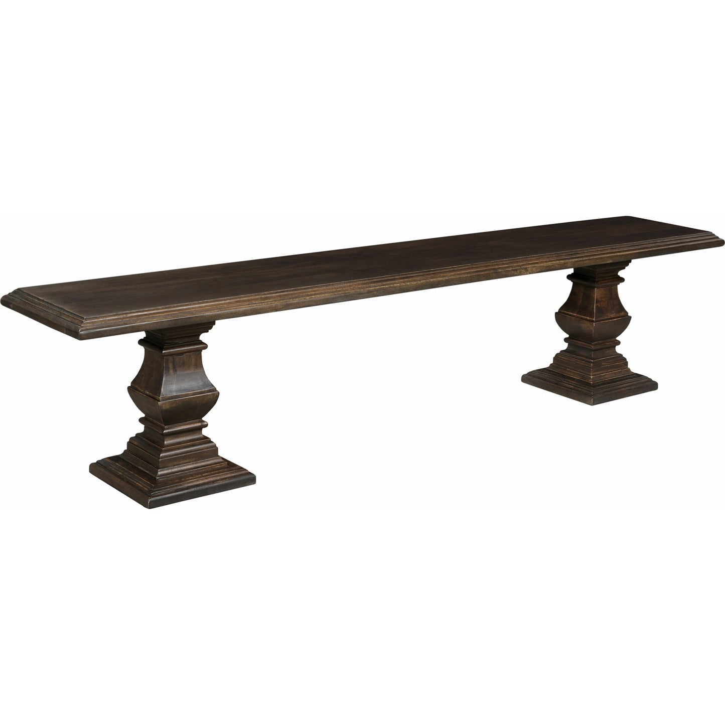 001 SR-877162 | Primary Silo | Toulon Dining Bench by World Interiors in dark brown and vintage brown. Made from mango wood in a traditional style.