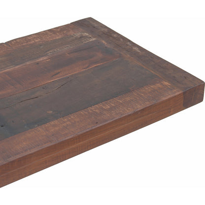 Sterling Console Table by World Interiors in brown and natural patina. Made from cast iron, teak wood in a modern style.