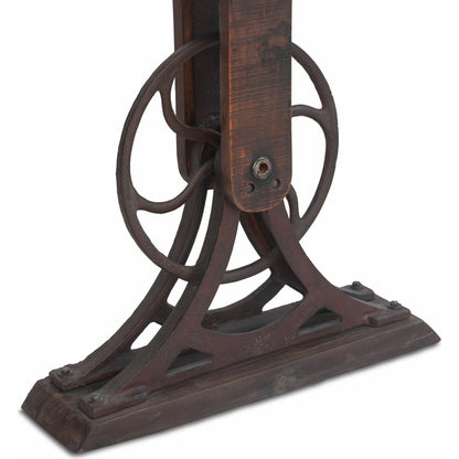Sterling Console Table by World Interiors in brown and natural patina. Made from cast iron, teak wood in a modern style.