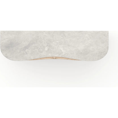 Roam Dresser by Caracole in gray, marble, bronze and chocolate koto. Made from marble in a transitional style.