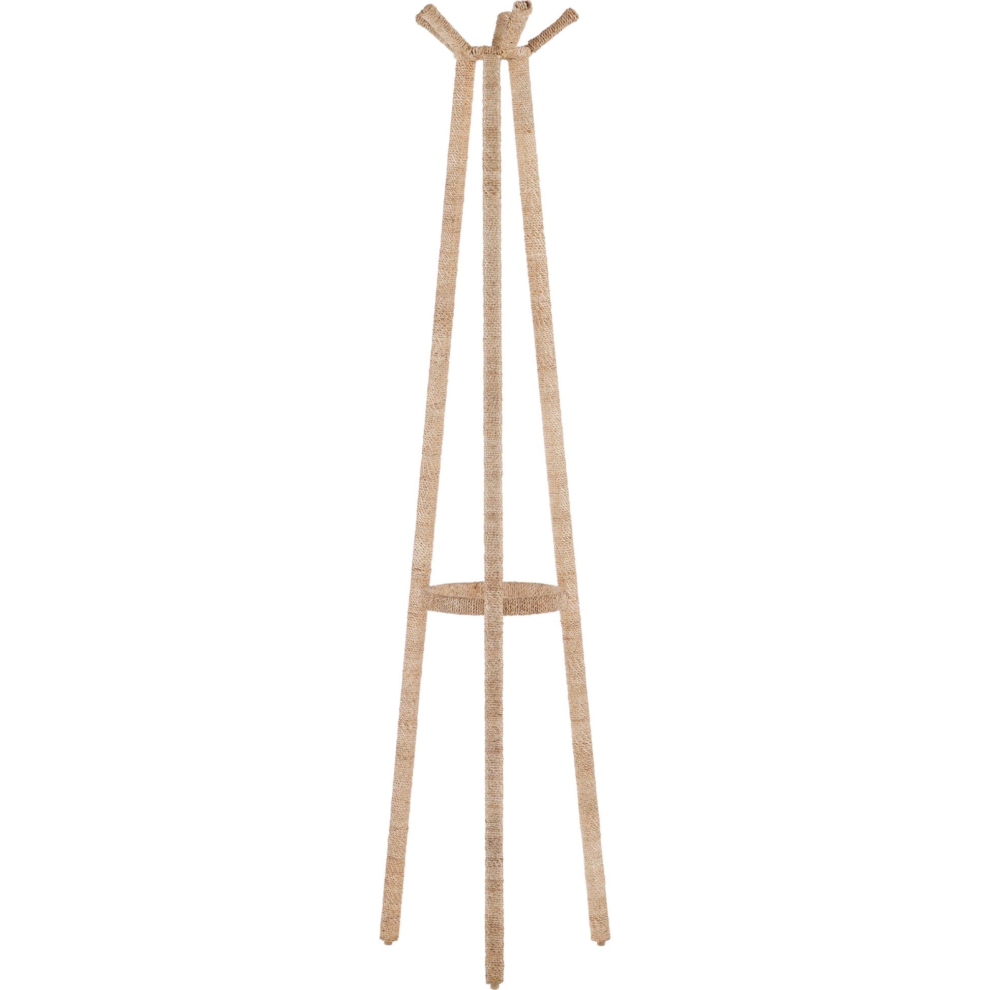 Rolo Coat Rack by Currey and Company. Made from abaca rope, wrought iron in a modern style.