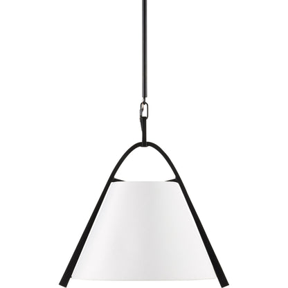 Frey Pendant by Currey and Company in satin black, brushed brown. Made from metal in a transitional style.
