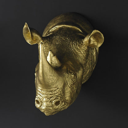 Rhino Wall Art by Phillips Collection. Made from resin in a eclectic & global style.