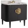 Caviar Black, Natural, White, Light Antique Brass