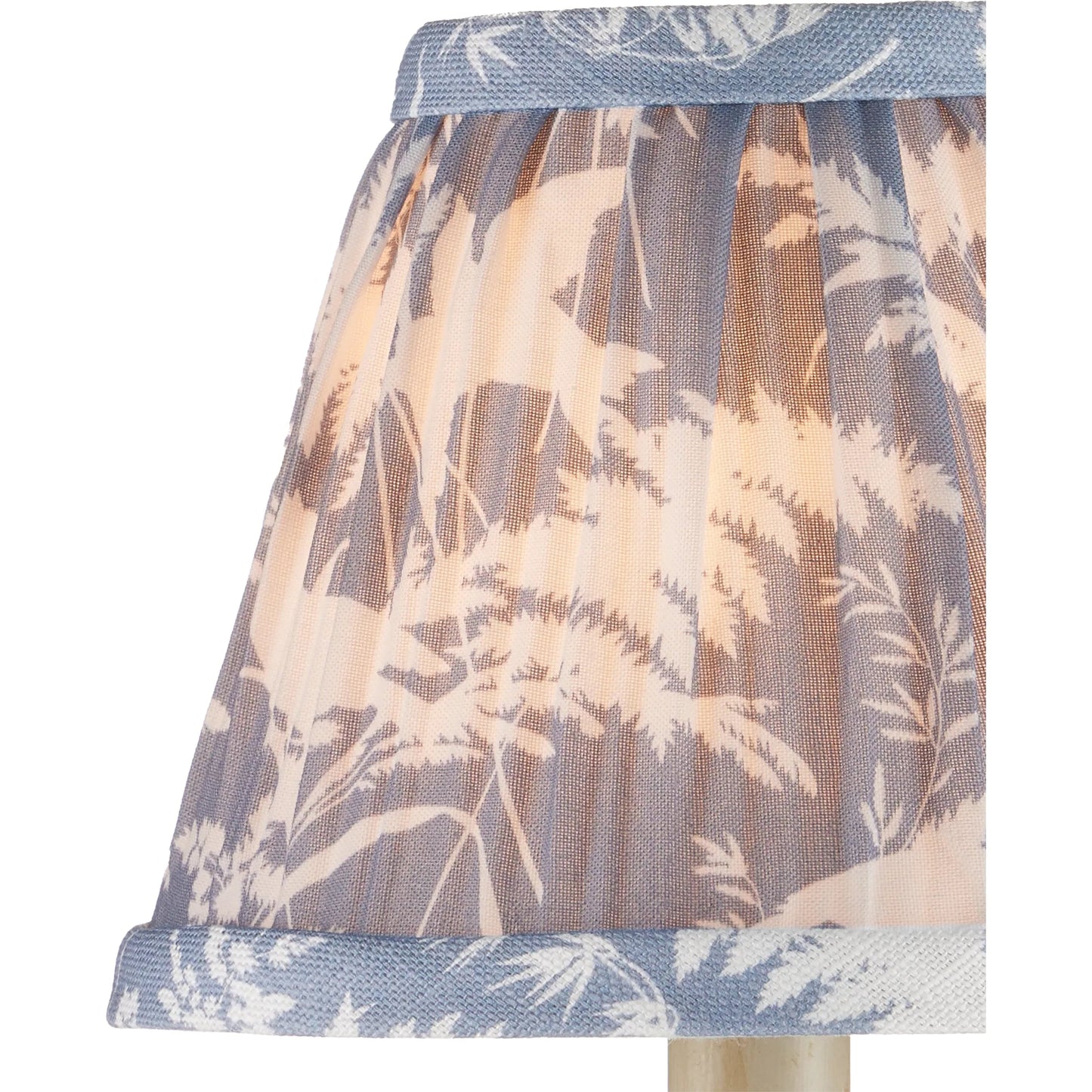 004 SI-2542659 | Closeup | Aviary Tapered Chandelier Shade by Currey and Company. Made from cotton in a cottage & farmhouse style.