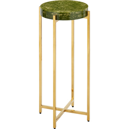 Rina Drinks Table by Currey and Company. Made from composite, stainless steel in a eclectic & global style.