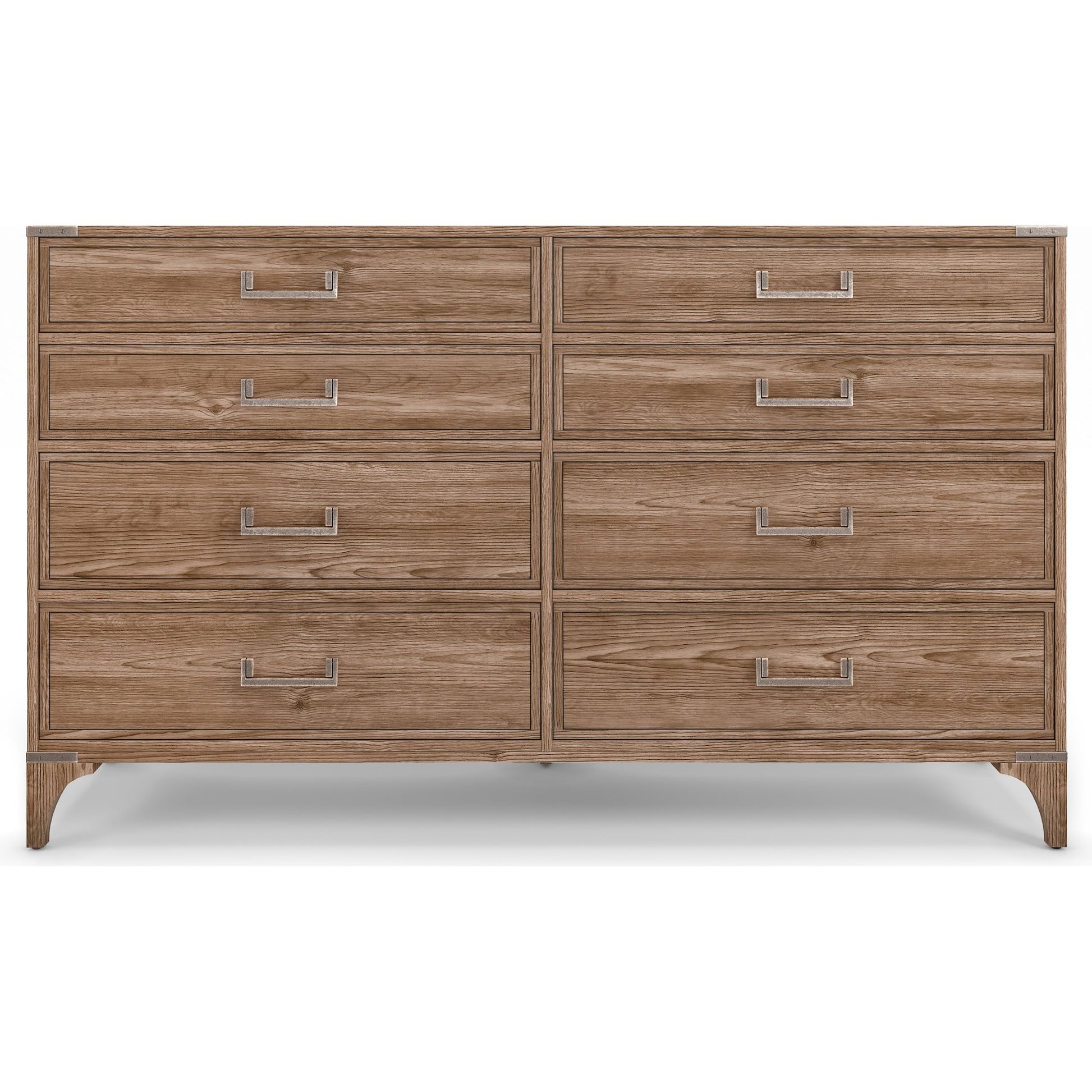 Passage Dresser by A.R.T. Furniture in brown and light oak. Made from ash solids with knotty oak veneers in a modern style.