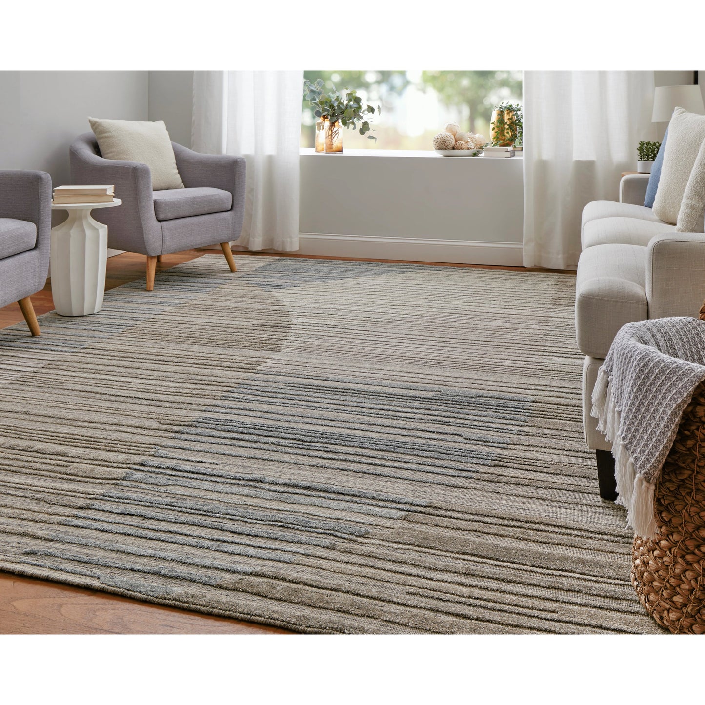 006 SI-2158830,SI-2158831,SI-2158832,SI-2158833,SI-2158834,SI-2158835,SI-2158836 | Lifestyle | Elias Rug - ELS69FXF by Feizy in brown, blue, tan. Made from viscose, wool in a unique style.