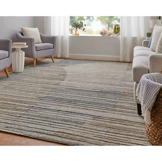 Elias Rug - ELS69FXF by Feizy in brown, blue, tan. Made from viscose, wool in a unique style.
