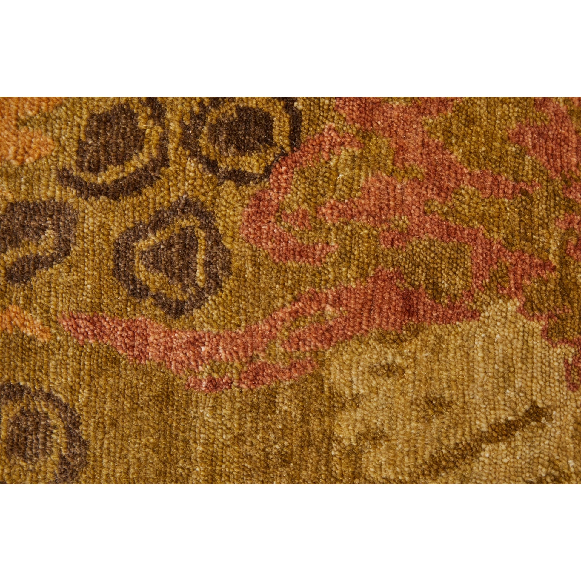 Cordonnet Rug - 7152F by Feizy in green, rust. Made from wool in a unique style.