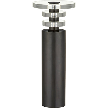 Shani Drinks Table by Currey and Company. Made from iron, optic crystal in a modern style.