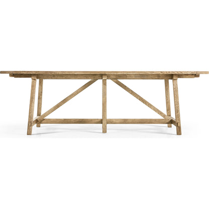 Timeless Sidereal French Laundry Table 96" by Jonathan Charles. Made from oak in a modern style.
