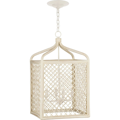 Wanstead Lantern by Currey and Company in bleached natural, vanilla. Made from rattan, wicker, wrought iron in a cottage & farmhouse style.