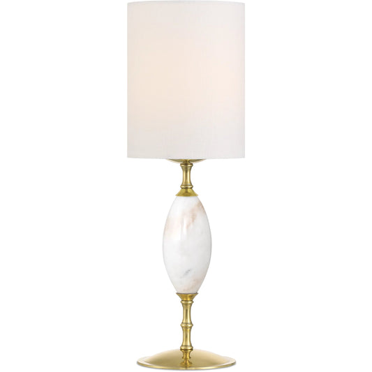 Marche Cordless Table Lamp by Currey and Company. Made from marble, metal in a eclectic & global style.
