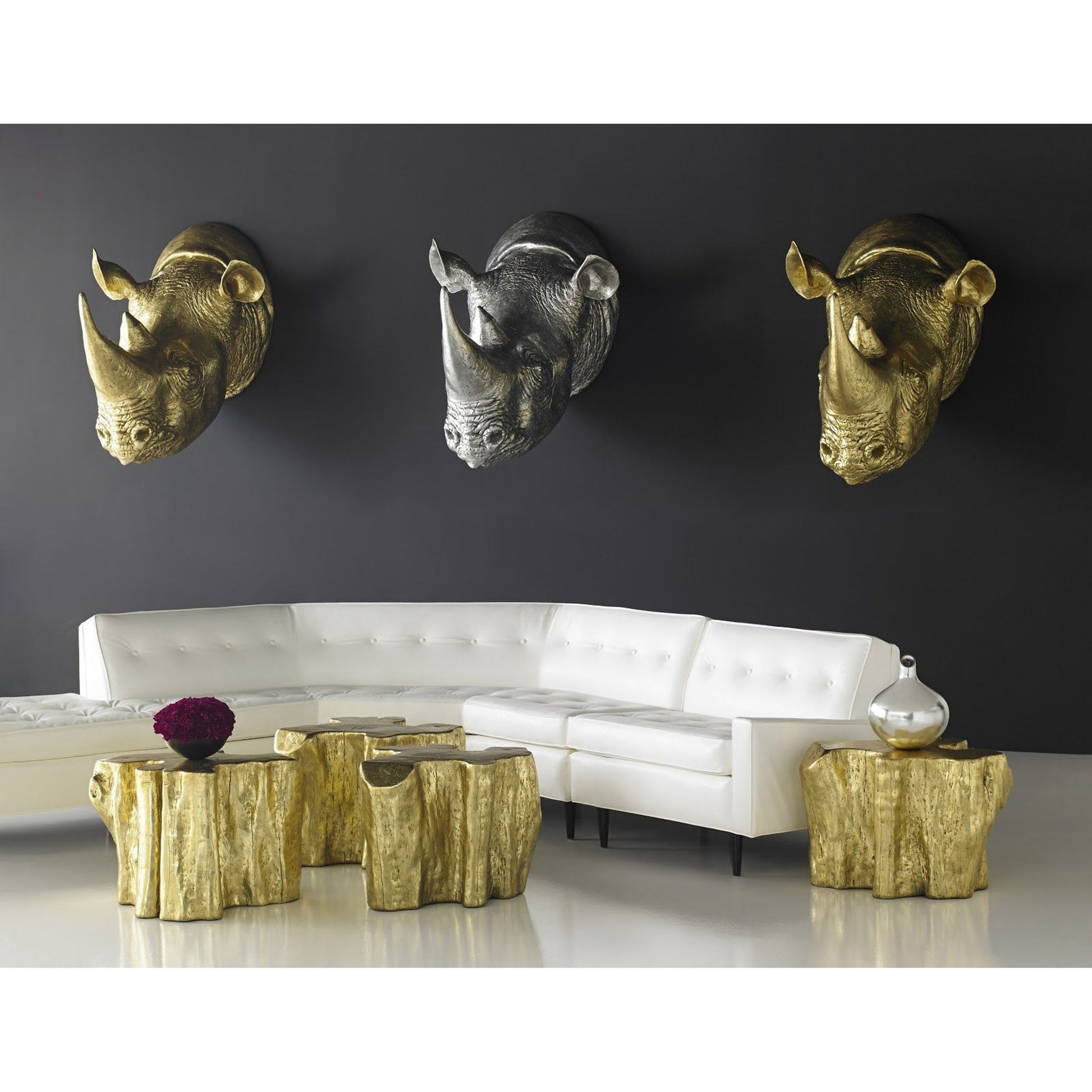 Rhino Wall Art by Phillips Collection. Made from resin in a eclectic & global style.