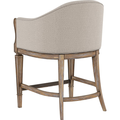 Architrave Counter Stool by A.R.T. Furniture in almond. Made from parawood solids, foam, fabric in a transitional style.