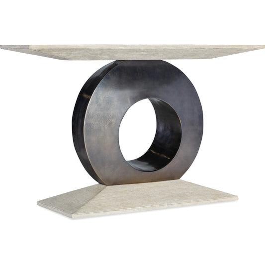 Modern Mood Accent Console by Hooker Furniture. Made from oak veneers, resin in a modern style.