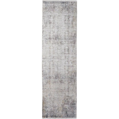 Cadiz Gradient Rug - 3890F by Feizy in ivory, gray. Made from viscose, acrylic in a unique style.