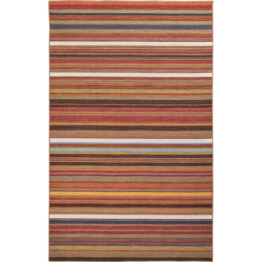 Silva Transitional Stripes Rug - I0500 by Feizy in red, brown, gray. Made from wool in a unique style.