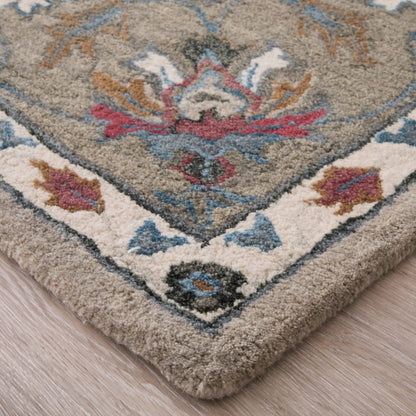 Rylan Transitional Oriental Rug - 8642F by Feizy in ivory, taupe, blue. Made from wool in a unique style.