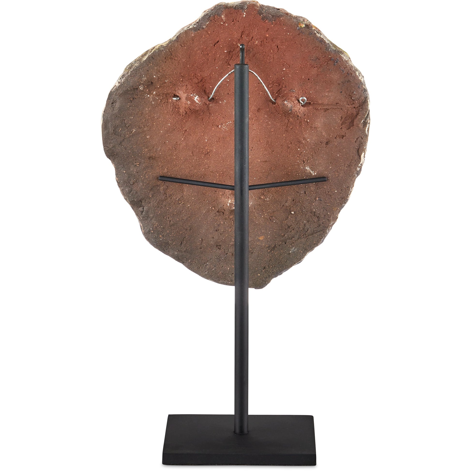 Artisan Face Disc by Currey and Company in multi-color. Made from ceramic, metal in a modern style.