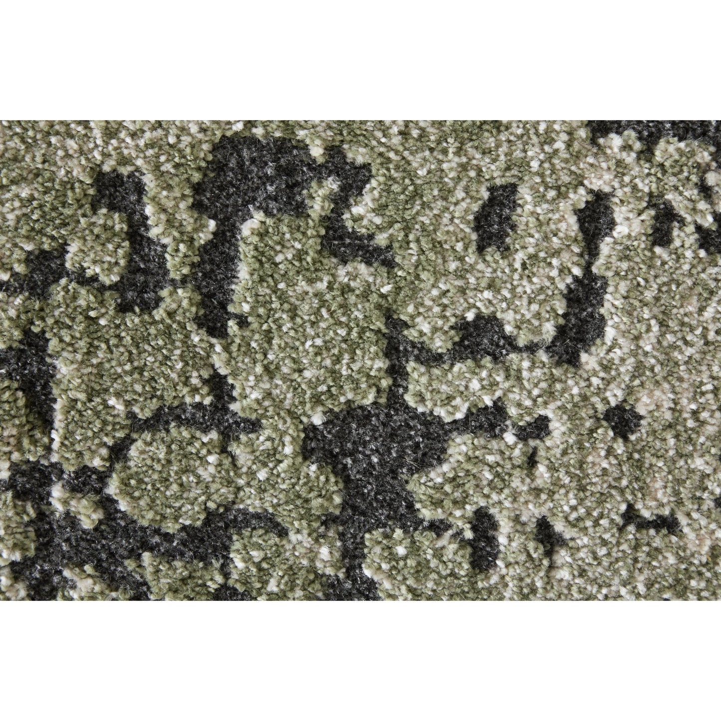 004 SI-2635517,SI-2635518,SI-2635519,SI-2635520,SI-2635521 | Closeup | Gilmore GIL39UNF Rug by Feizy in green, ivory, black. Made from polypropylene in a unique style.