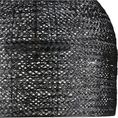 Piero Pendant by Currey and Company in satin black. Made from metal in a cottage & farmhouse style.